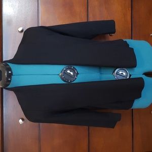 Verve Ami 3/4 Sleeve Drape Neck Cardigan Black, Size S